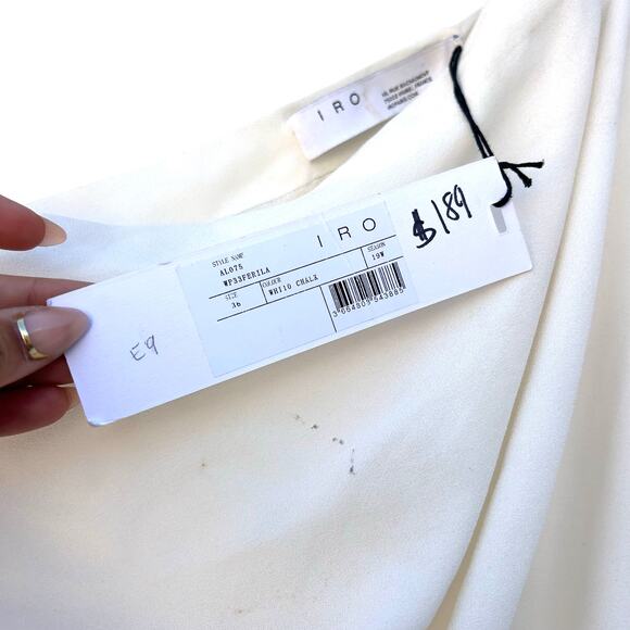 New IRO Ferila One Shoulder Chalk White Mini Cocktail Dress Structural Size 36 4 - Picture 5 of 11
